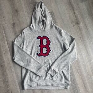 Gray Hoodie with Boston Redsox Logo